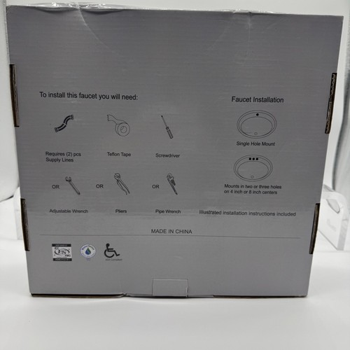 Time Arrow Zweigriff Mittelgarnitur Badezimmer Wasserhahn Chrom polierte Oberfläche Neu im Karton - Bild 11 von 13