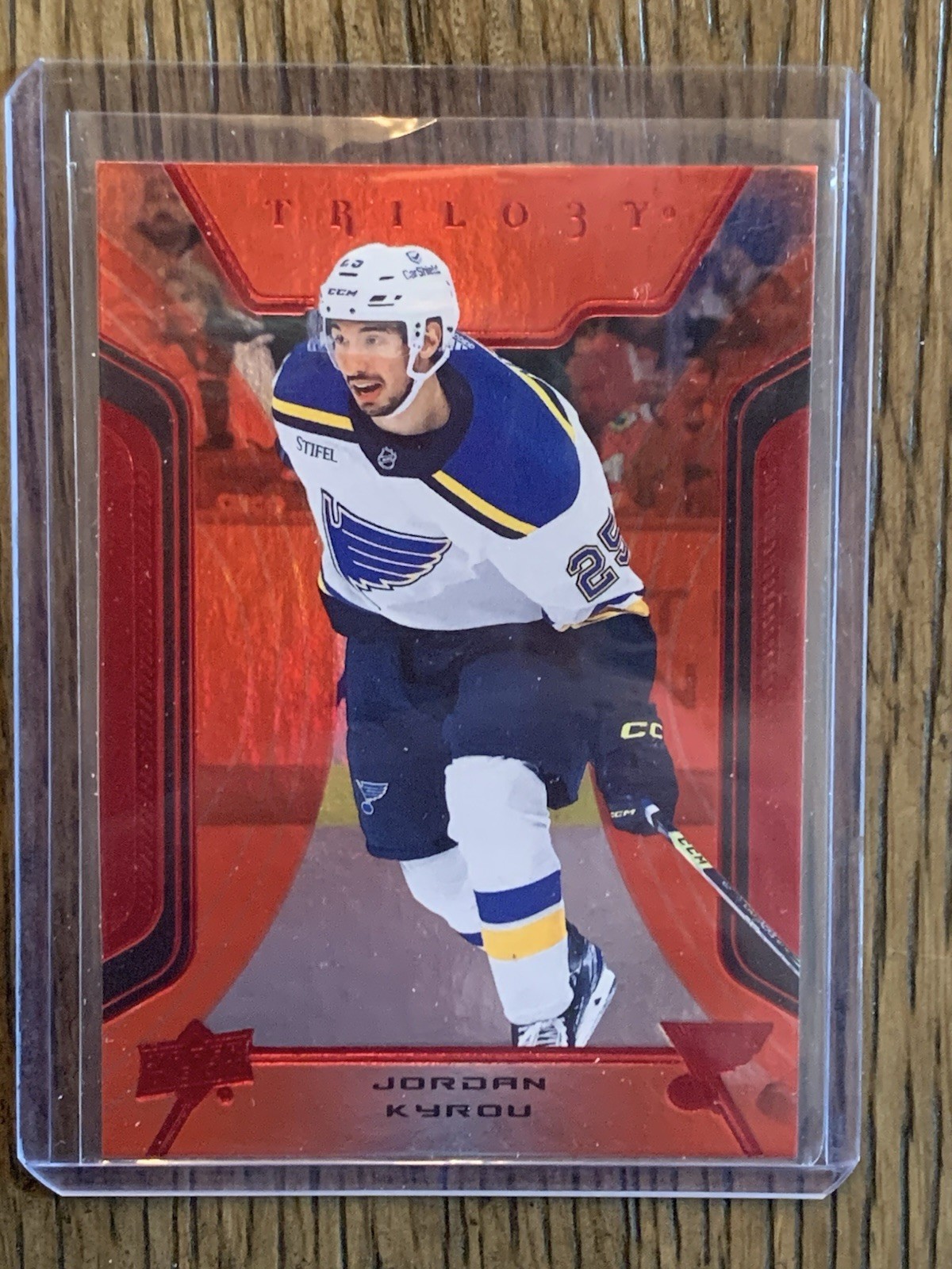 2023-24 Upper Deck Trilogy - Jordan Kyrou #45 Red /99
