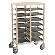 Tablettwagen Servierwagen720x430x1095 mm, mit Bremsen, Tragfähigkeit 150 kg