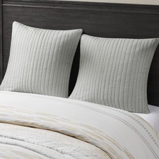 Pillow Euro Sham, 26"x26", Quilted Grey
