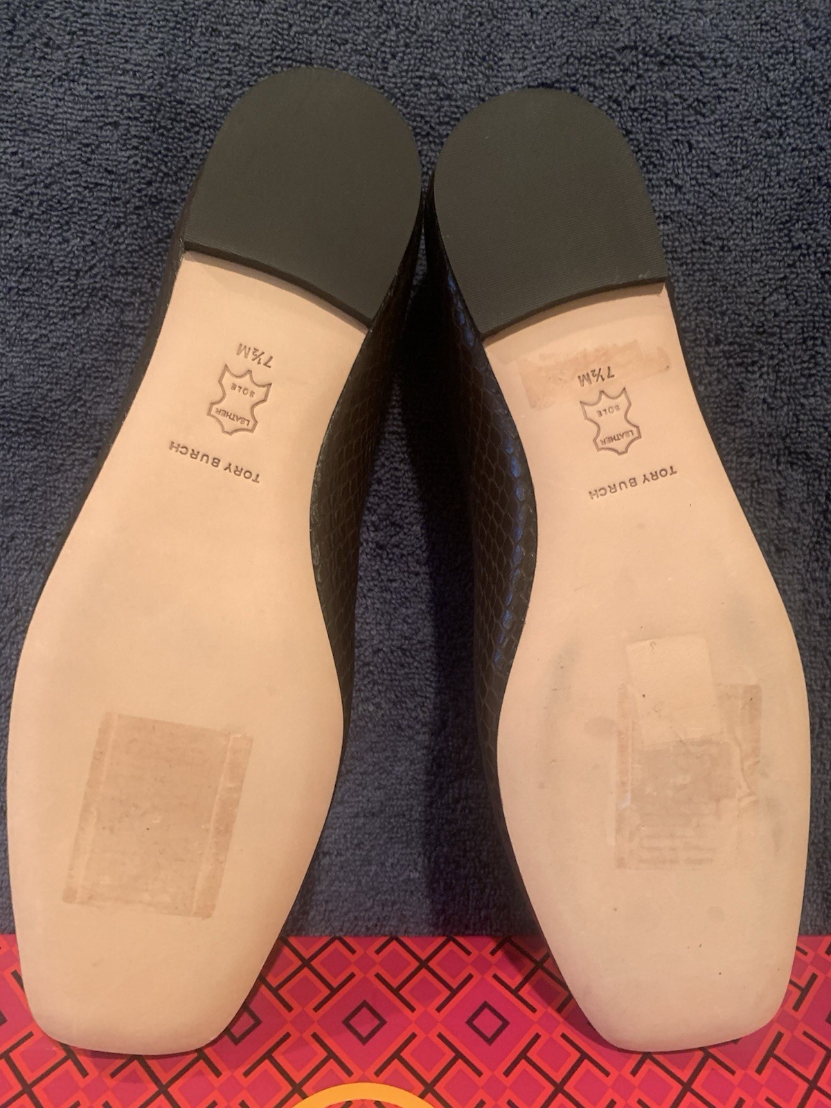 NIB! Tory Burch Georgia square toe snake ballet flats