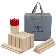 XL Kubb Wikingerspiel Wurfspiel roter K&ouml;nig Rasenschach Outdoor Spiel Schach