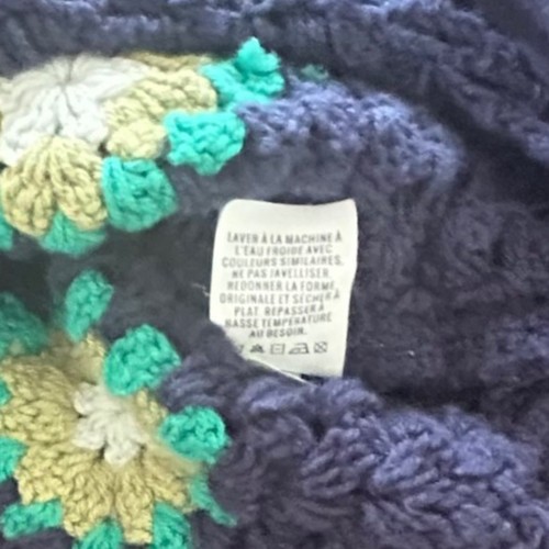 Aerie Vacay Crochet Granny Square Crop Top Women Medium Boho Hippie Off Shoulder - Picture 10 of 10