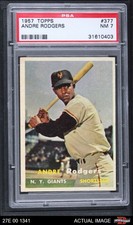 1957 Topps #377 Andre Rodgers Giants PSA 7 - NM
