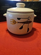 Vtg Westbend Bean Pot MCM Lid 2 QT 60's Crock Made In The USA Handles EUC 14530*