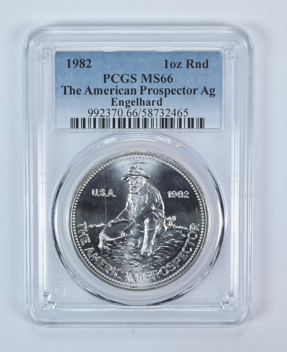 1982 Engelhard Prospector 1 Oz Silver Round MS66 PCGS | eBay