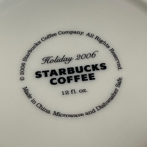 Juego de 4 tazas y platillos atómicos Starbucks Holiday 2006 rojo MOD / descontinuado - Imagen 7 de 7