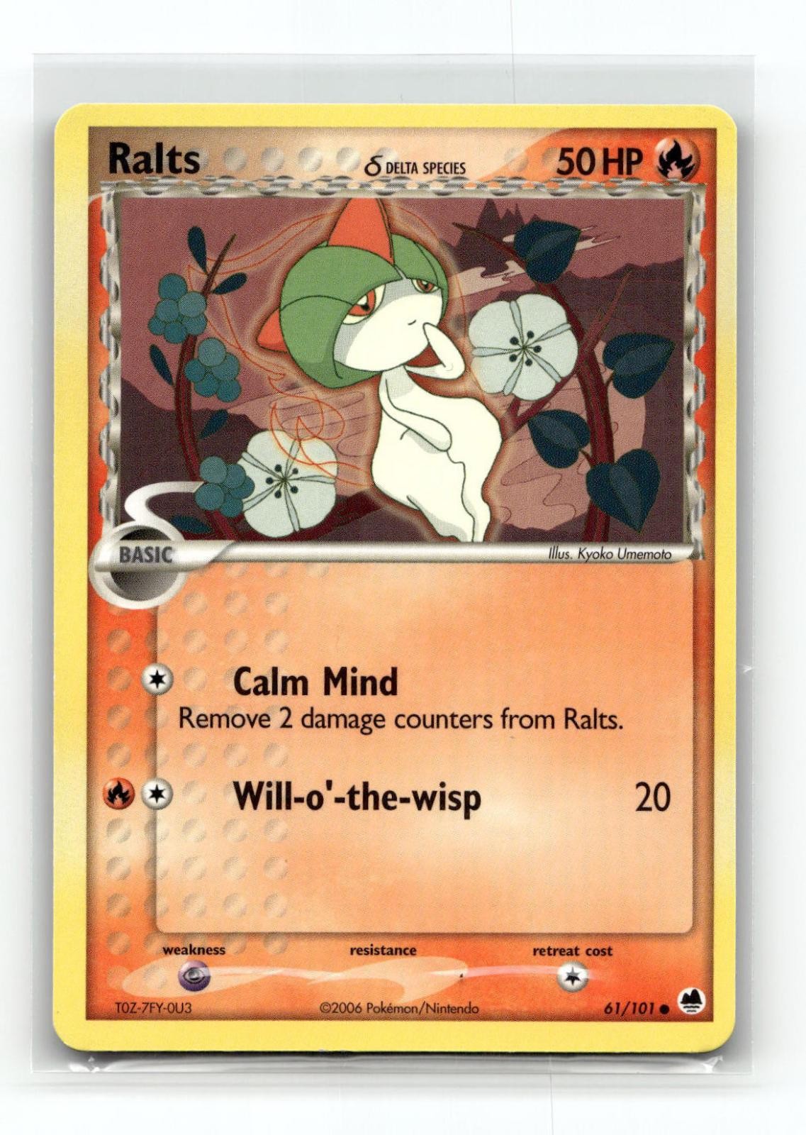 Ralts 61/101 Common Dragon Frontiers Pokemon Lightly Played