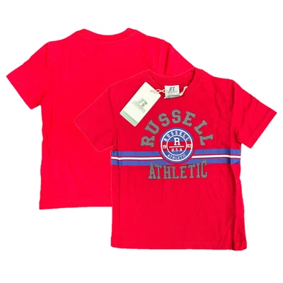 Russell Athletic Kid's T-Shirt Tango Red Graphic Top - New