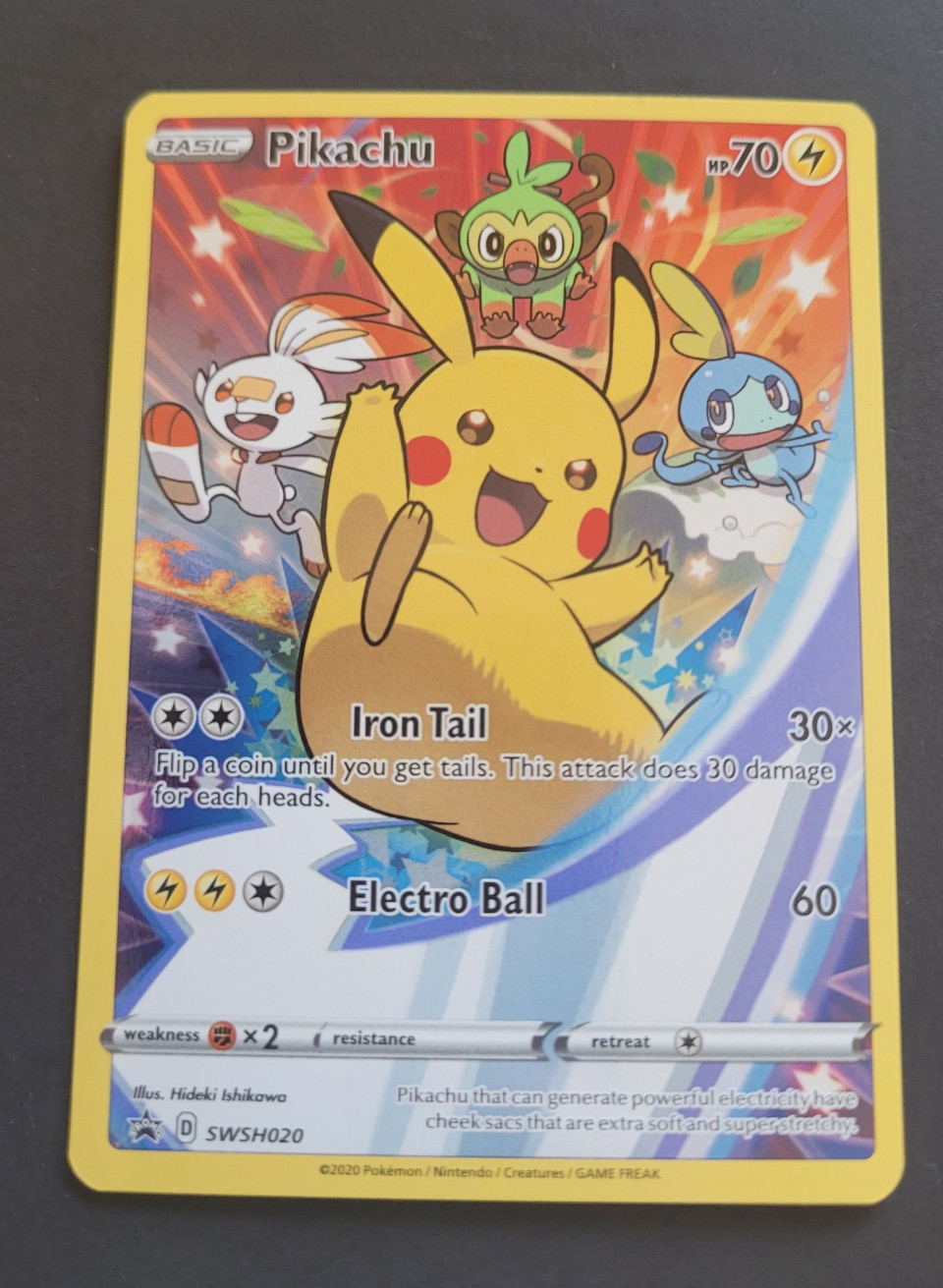 Pokémon Pikachu TCG SWSH020 Black Star Promo Card NM/M Condition Fast Shipping