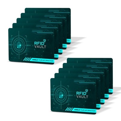 RFID VAULT 10er Set NFC Block Karte Anti-Phishing Schutz EC Kreditkarte Ausweis