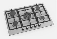 Ferre 5 Burner Gas Hob Silver Mat finish
