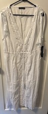 La Blanca XL Long White Flowy Swimsuit Cover Up NWT