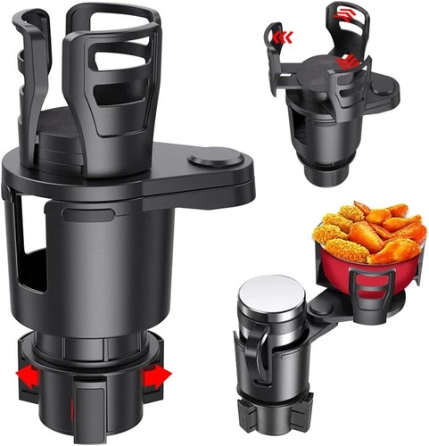 2 in 1 Car Cup Holder Expander Adapter Universal For Large Bottles Mugs Extender