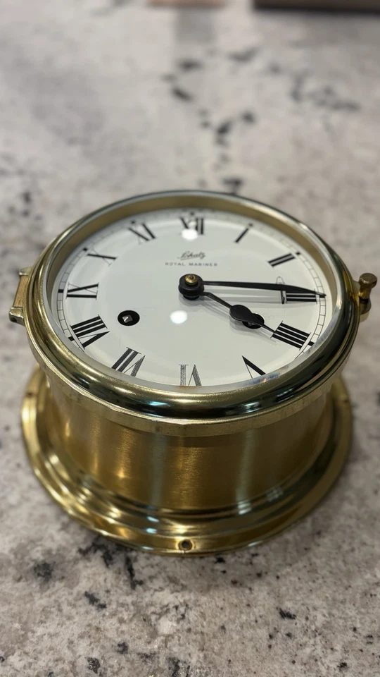 Juego de reloj y barómetro Schatz Royal Mariner Ship's Strike impecable Foto 2 de 4