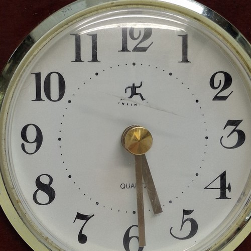 Infinity Instruments Art Deco Relojes Mundiales 5 Zonas Horarias Madera Cuarzo Funcionando - Imagen 8 de 13