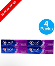 Crest 3D White Radiant Mint Toothpaste 3.0oz 4 Pack Advanced Whitening New 1.38 per gallon