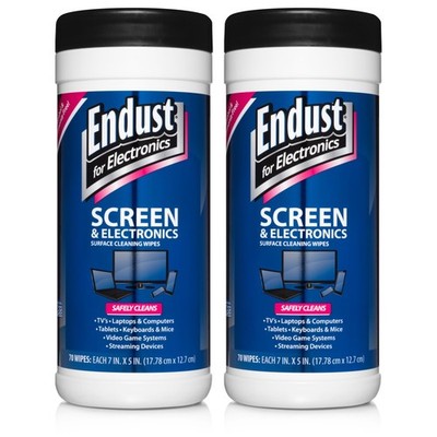 Endust For Electronics Cleaning Wipes for Screens & Electronics Surfaces Pre-...