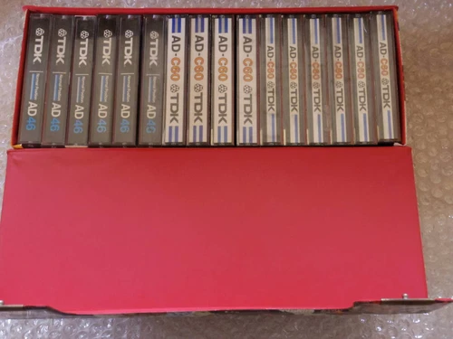 Cassette Tape Retro Case16 Cassette Tapes Case TDK AD45 AD46 AD60 etc. - Afbeelding 2 van 6