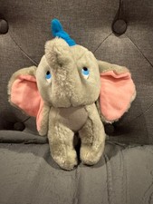 Vintage 1980s Walt Disney World Dumbo Blue Hat 8" Plush