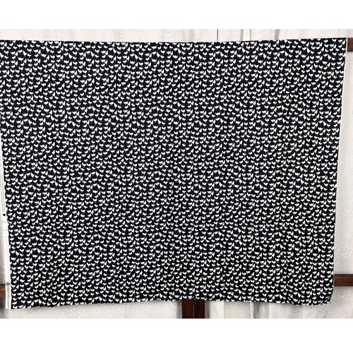 Lotta Jansdotter Hemma black white flower cotton fabric by Windham blockprint - Picture 2 of 4