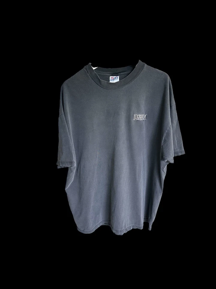 90 年代复古 Lucasfilm Crew T 恤 2XL 星球大战 THX 褪色黑色破旧 — 第 2/4 张图片