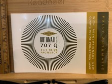 Rotomatic 707 Q 707Q Slide Projector vintage booklet used wear tear
