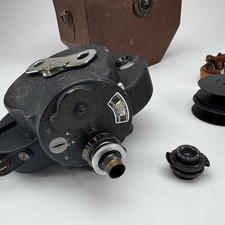 Bell Howell Filmo Automatic Cine Camera 8mm Movie Camera w/ Case, Lens, Reels