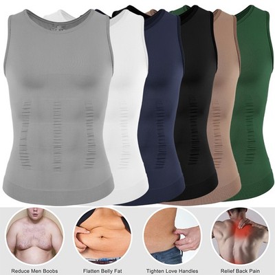 Herren Bauchweg Korsett Abnehmen Unterhemd Kompression Shaper Muskelshirt Mieder