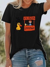 Women'S Yellow Got any grapes ICE FRESH Lemonade Graphic T-Shirt - Casual Crew