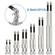 12Pcs High Magnetic Screwdriver Drill Bit Set Impact Resistant Non Slip 2025 NEW