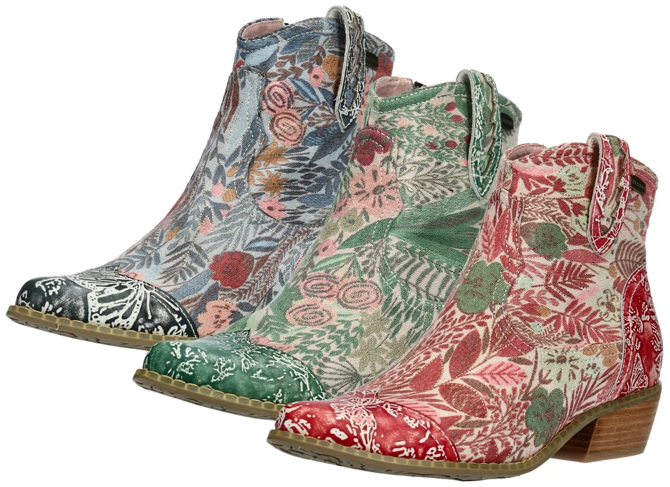 Laura Vita Boot Damen Stiefelette floral grafisch gemustert HICNIO 01 - Bild 1 von 1