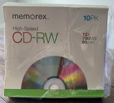 Memorex High-Speed CD-RW Opened Box 8 Of 10 Unopened.  Sealed.