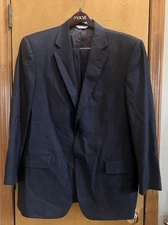 Men’s Joseph & Feiss Classic Fit Charcoal Gray Pinstripe Suit 44R