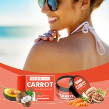 Carrot Tanning Gel, Gradual Self Tanner, Even Tone Body Gel with Coconut Oil