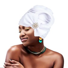 Nigerian Auto Gele Headtie Headband African Turban Cap Headwrap Scarf Beanie ...