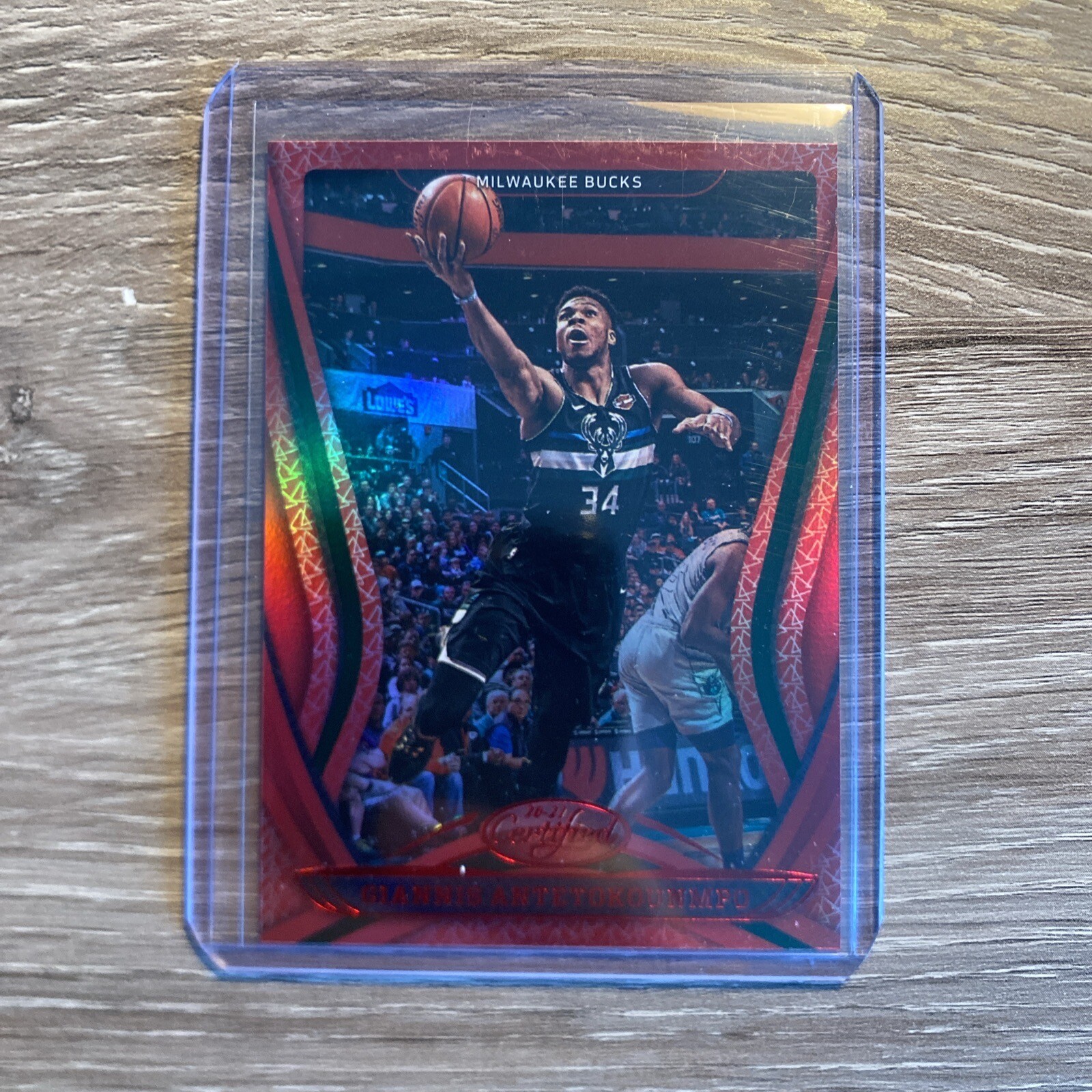 2020-21 Certified Mirror Red Giannis Antetokounmpo #127 Milwaukee Bucks