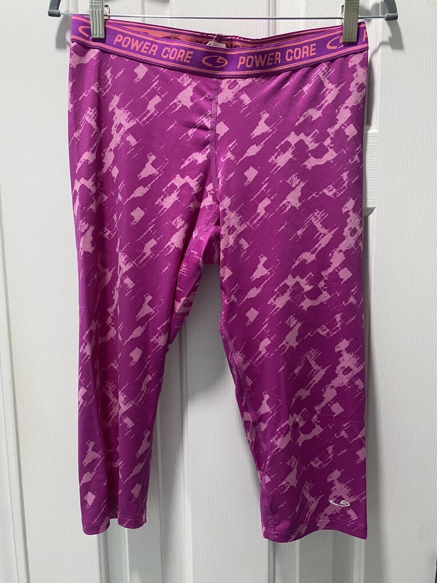 C9 Champion Power Core Women’s Large Compression Capri Leggings Pink Camo
