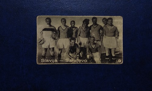 Yugoslav PRE-WW2 football soccer card (1934) ... SLAVIJA SARAJEVO