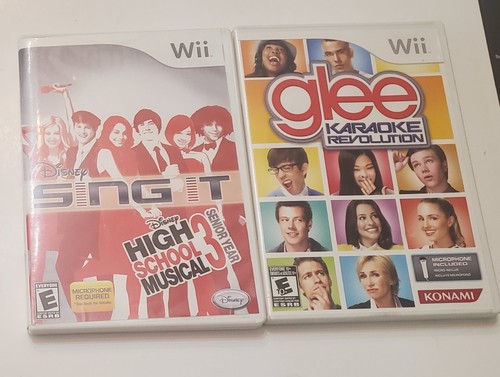 Nintendo Wii Disney Sing It High School Musical 3 Senior Year & Glee Karaoke Rev