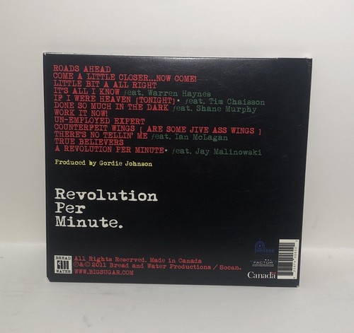 Gordie Johnson Signed Big Sugar Revolution Per Minute Autographed CD Vintage - Picture 2 of 3