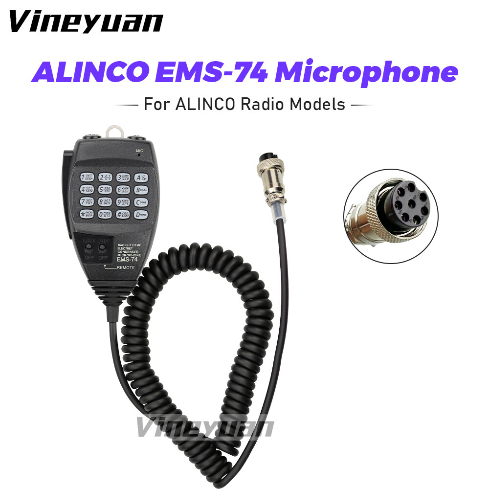 EMS-74 DTMF 8Pin Microphone For Alinco DR-135 DR-435 DR-635 DX