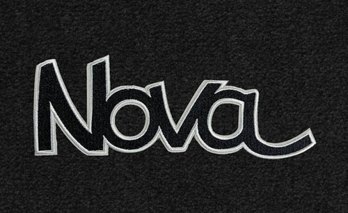 NEW! BLACK FLOOR MATS 1968 - 1974 Chevy II Nova Embroidered Logo BLACK set of 4 - Picture 4 of 12
