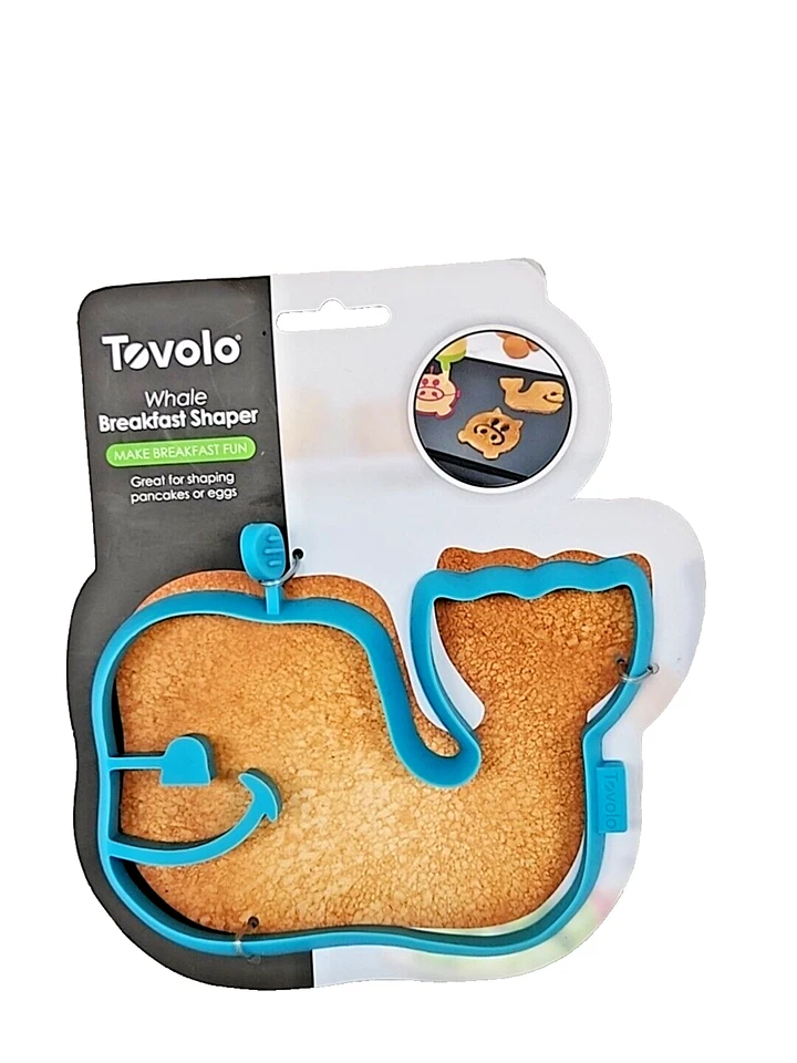 2 Moldeadores de Panqueques de Silicona Tovolo Cerdo Rosa/Ballena Fushcia Nuevo Foto 4 de 4