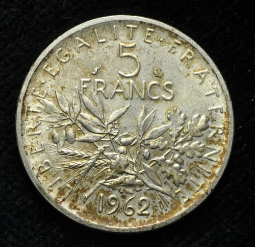 1962 FRANCE 5 FRANCS SILVER FDC - Picture 2 of 2