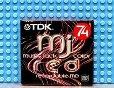 MD    TDK MUSIC JACK MJ 74 RED BLANK MINI DISC  1  SEALED 