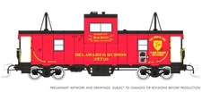 Rapido N Scale ~ Delaware & Hudson ~ Lighted Wide Vision Caboose #35717 ~ 510030