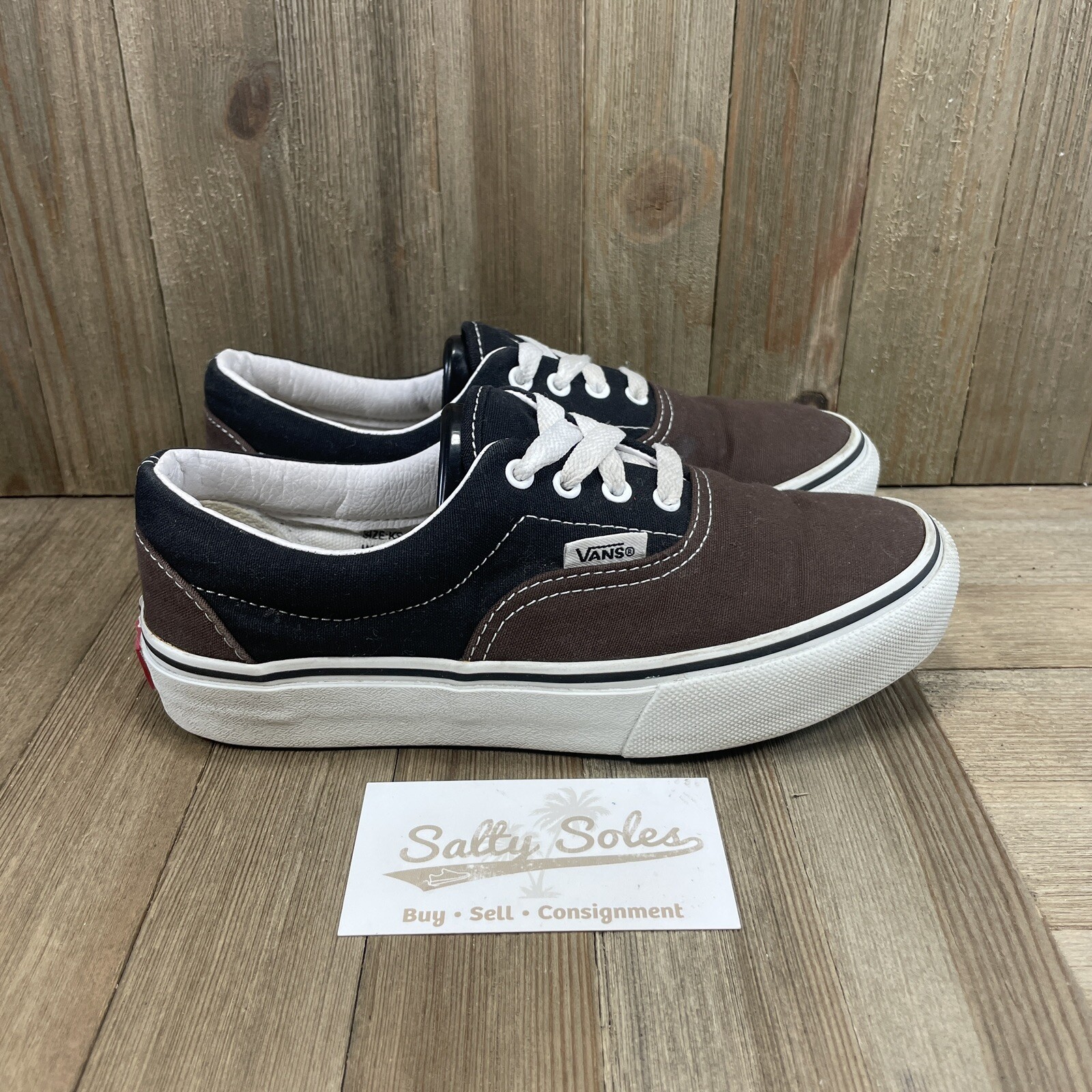 vans authentic black brown