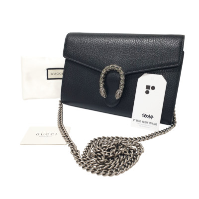 GUCCI Black Dionysus Wallet On Chain WOC 401231 With Dust