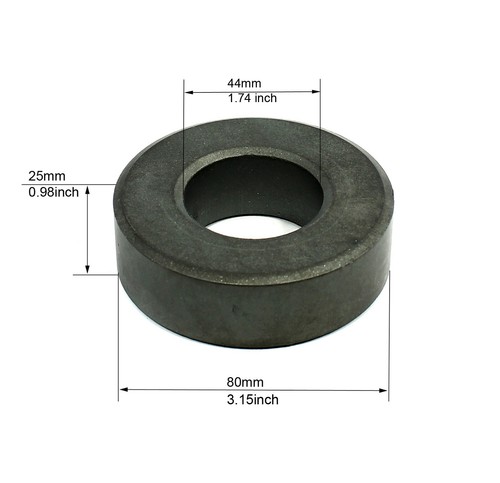 Ferrite Core Toroid Choke Balun Ring ~3.2" 80x44x25mm μ=2500 USSR NOS - Picture 2 of 3